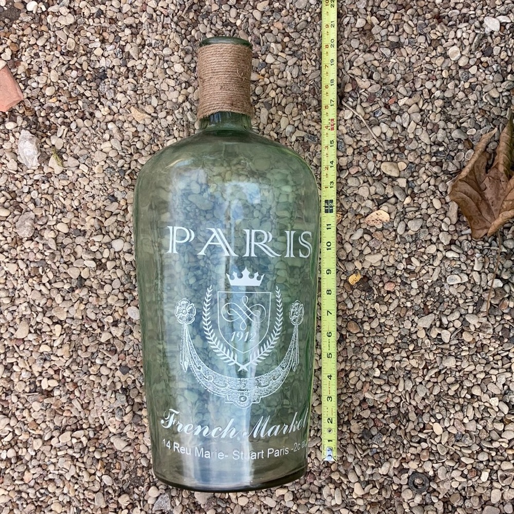 Multi-use large decorative glass vase.